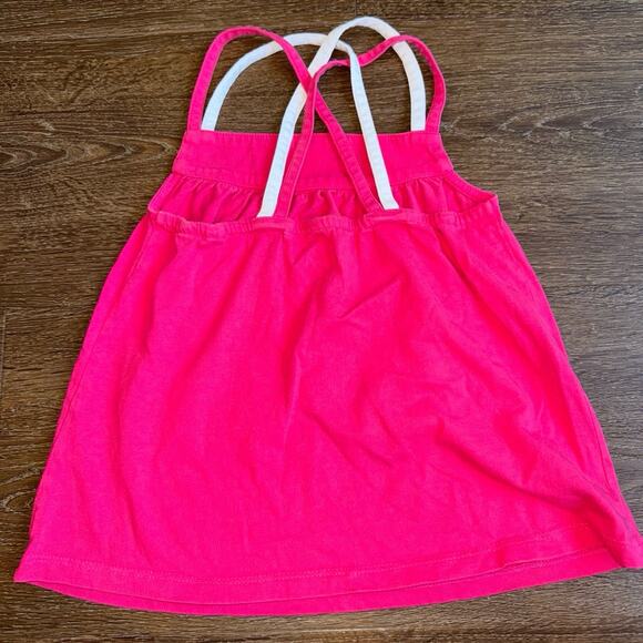 Mini Boden Girls Cross Back Pink Tank Top Sz 7/8 - Picture 1 of 4